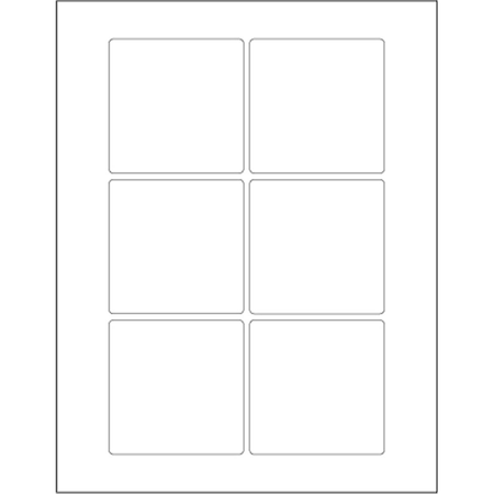 Bondad 3 x 3 in. White Rectangle Laser Labels, 600PK BO3361011